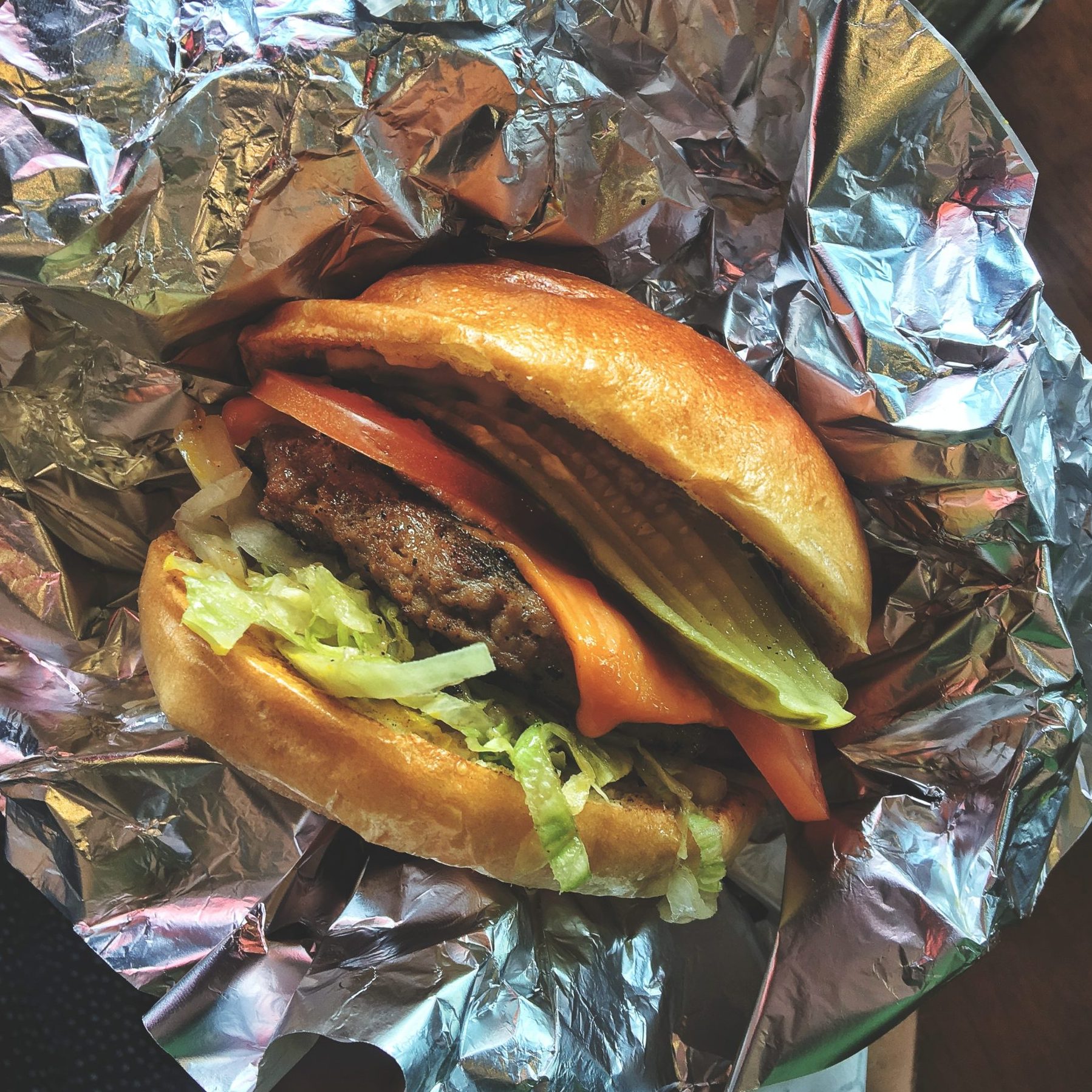 This is the cheeseburger at Super Burger